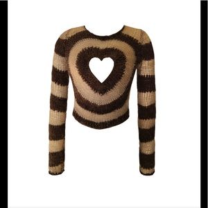 Lirika Matoshi Radiant Heart Knit Sweater.  size M